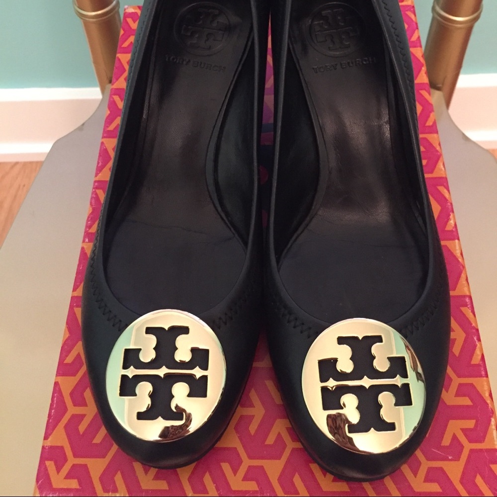 Tory Burch Logo Medallion Wedge